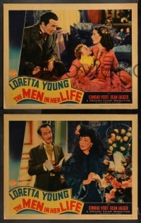 3k582 MEN IN HER LIFE 5 LCs 1941 great images of pretty Loretta Young, with Conrad Veidt!