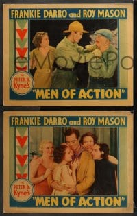 3k724 MEN OF ACTION 3 LCs 1935 Frankie Darro, Roy Mason, Worth, based on the novel by Peter B. Kyne!