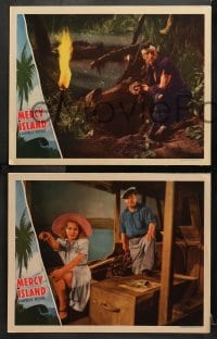 3k646 MERCY ISLAND 4 LCs 1941 Ray Middleton, Gloria Dickson & Otto Kruger on tropical island!