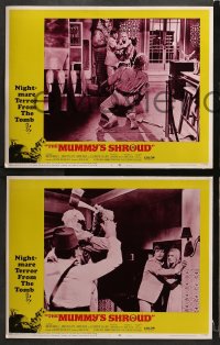 3k303 MUMMY'S SHROUD 8 LCs 1967 Hammer horror, nightmare terror from the tomb, monster shown!