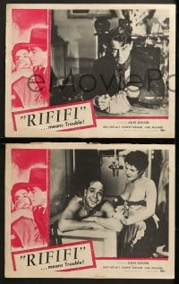 3k661 RIFIFI 4 LCs 1956 directed by Jules Dassin, Jean Servais, it means trouble, great scenes!