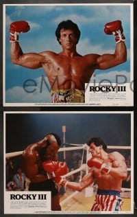 3k004 ROCKY III 8 LCs 1982 boxer & director Sylvester Stallone, Burgess Meredith, Weathers, Mr. T!