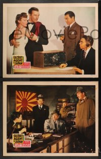 3k757 SECRET AGENT OF JAPAN 3 LCs 1942 great images of Preston Foster, Noel Madison, Sen Yung!
