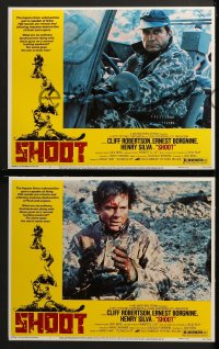 3k391 SHOOT 8 LCs 1976 Cliff Robertson, Ernest Borgnine & Henry Silva, the war is never over!