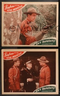 3k768 SKY BANDITS 3 LCs 1940 James Newill as Renfrew of the Royal Mounted fighting crime!