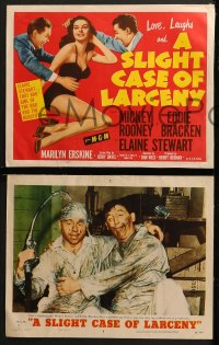 3k400 SLIGHT CASE OF LARCENY 8 LCs 1953 Mickey Rooney, Eddie Bracken & Marilyn Erskine!