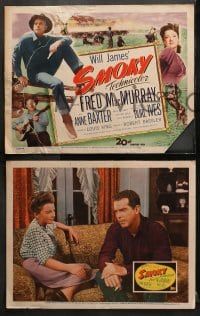 3k403 SMOKY 8 LCs 1946 Fred MacMurray, Anne Baxter, first Burl Ives as The Singing Troubador!
