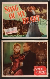 3k409 SONG OF MY HEART 8 LCs 1948 Frank Sundstrom in romantic bio of Russian composer Tchaikovsky!