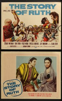 3k420 STORY OF RUTH 8 LCs 1960 Stuart Whitman as King Boaz, Elana Eden in the title role, Tom Tryon