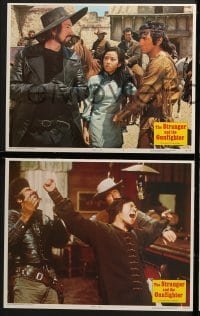 3k424 STRANGER & THE GUNFIGHTER 8 LCs 1976 cowboy Lee Van Cleef in western action!