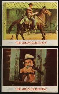 3k426 STRANGER RETURNS 8 LCs 1968 Un Uomo, un Cavallo, una Pistola, spaghetti western, Tony Anthony!