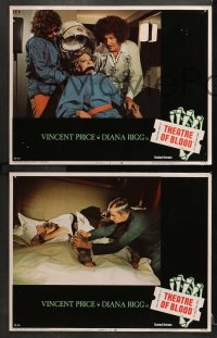 3k675 THEATRE OF BLOOD 4 LCs 1973 great images of puppet master Vincent Price, English horror!