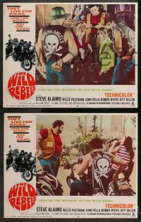 3k491 WILD REBELS 8 LCs 1967 savage bad bikers who live, love, & kill for kicks!