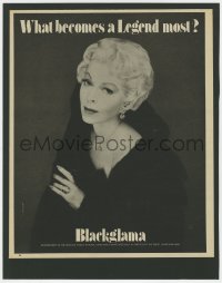 3m072 BLACKGLAMA magazine page 1980 the legend, Lana Turner in black mink coat!