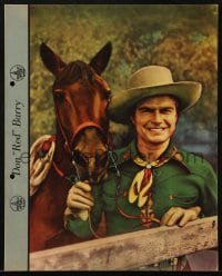3m031 DON 'RED' BARRY Dixie ice cream premium 1942 great portrait of the cowboy star w/his horse!