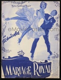3m252 ROYAL WEDDING French pressbook 1951 dancing Fred Astaire & sexy Jane Powell, posters shown!