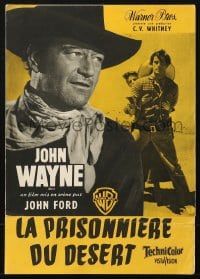 3m254 SEARCHERS French pressbook 1956 John Wayne, John Ford classic, posters shown!