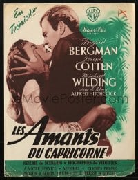 3m265 UNDER CAPRICORN French pressbook 1950 Ingrid Bergman, Cotten, Hitchcock, posters shown!