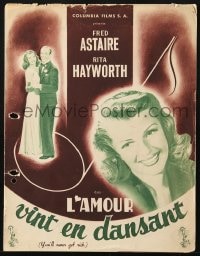 3m271 YOU'LL NEVER GET RICH French pressbook 1947 Fred Astaire dancing with sexy Rita Hayworth!