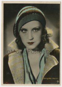 3m011 BRIGITTE HELM #530 German Ross postcard 1920s great color portrait wearing knitted hat!