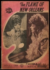 3m488 FLAME OF NEW ORLEANS Japanese program 1940s Marlene Dietrich, directed by Rene Clair!