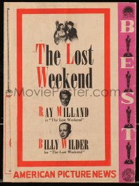 3m546 LOST WEEKEND Japanese program 1947 alcoholic Ray Milland, directed by Billy Wilder!
