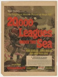 3m090 20,000 LEAGUES UNDER THE SEA magazine ad 1955 Jules Verne classic, art from the posters!