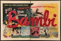 3m093 BAMBI 2pg magazine ad R1948 Walt Disney cartoon deer classic, great different image!
