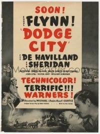 3m099 DODGE CITY magazine ad 1939 Errol Flynn, Olivia De Havilland, Michael Curtiz cowboy classic!