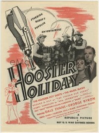 3m105 HOOSIER HOLIDAY magazine ad 1943 Radio's Popular Entertainers including Dale Evans!