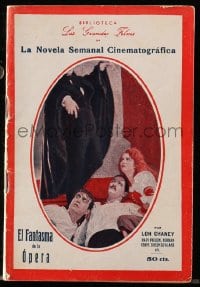 3m051 PHANTOM OF THE OPERA 4x6 Spanish magazine 1920s Lon Chaney, from Gaston Leroux's novel!