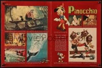 3m123 PINOCCHIO 4pg magazine ad 1940 Walt Disney full-length feature cartoon, great movie scenes!