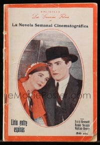 3m052 RED LILY 4x6 Spanish magazine 1920s Ramon Novarro, Enid Bennett, Wallace Beery!