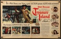 3m135 TREASURE ISLAND 2pg magazine ad 1950 Bobby Driscoll, Robert Newton as pirate Long John Silver!