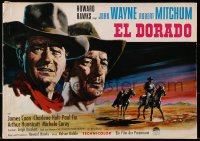 3m171 EL DORADO German pressbook 1967 John Wayne, Robert Mitchum, Howard Hawks, Peltzer art!