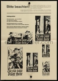 3m172 FOR A FEW DOLLARS MORE German pressbook 1967 Sergio Leone, Clint Eastwood, Lee Van Cleef!