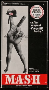 3m240 MASH French pressbook 1970 Korean War classic directed by Robert Altman, posters shown!