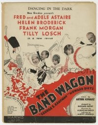 3m278 BAND WAGON stage play sheet music 1931 Fred Astaire, John Held Jr art, Dancing in the Dark!