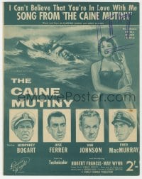 3m285 CAINE MUTINY English sheet music 1954 Bogart, I Can't Believe That You are in Love With Me!