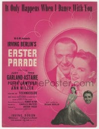 3m299 EASTER PARADE sheet music 1948 Garland & Astaire, It Only Happens When I Dance With You!