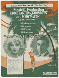 3m332 KID BOOTS stage play sheet music 1923 Eddie Cantor, Someone Loves You After All, The Rain Song!