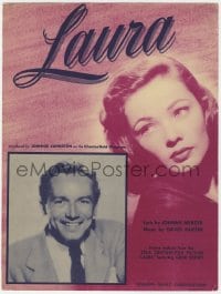 3m335 LAURA sheet music 1944 sexy Gene Tierney, Johnnie Johnston, Otto Preminger, the title song!