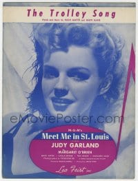 3m344 MEET ME IN ST. LOUIS sheet music 1944 Judy Garland, classic musical, The Trolley Song!