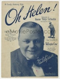 3m352 OH HELEN sheet music 1918 a comedy stuttering song dedicated to Roscoe Fatty Arbuckle!