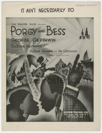 3m363 PORGY & BESS stage play sheet music 1935 cool artwork by B. Harris, It Ain't Necessarily So!
