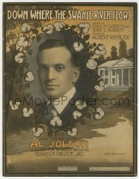 3m366 ROBINSON CRUSOE JR. sheet music 1916 Al Jolson, Down Where the Swanee River Flows!