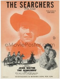 3m372 SEARCHERS sheet music 1956 John Wayne & John Ford classic, Ride Away, very rare!