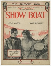 3m376 SHOW BOAT sheet music 1929 Laura LaPlante, Joseph Schildkraut, The Lonesome Road!