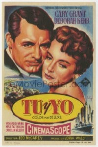 3m653 AFFAIR TO REMEMBER Spanish herald 1958 different art of Cary Grant & Deborah Kerr by Soligo!