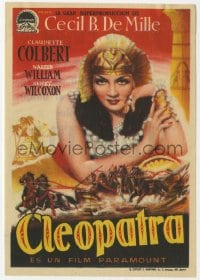 3m688 CLEOPATRA Spanish herald R1952 Claudette Colbert as Princess of the Nile, Cecil B. DeMille